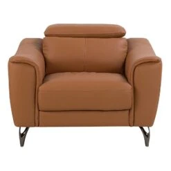 Beliani Fauteuil NARWIK - Bruin Kunstleer, Leer -LeenBakker Winkel 6e36d30658094d6e9d244f404136a480