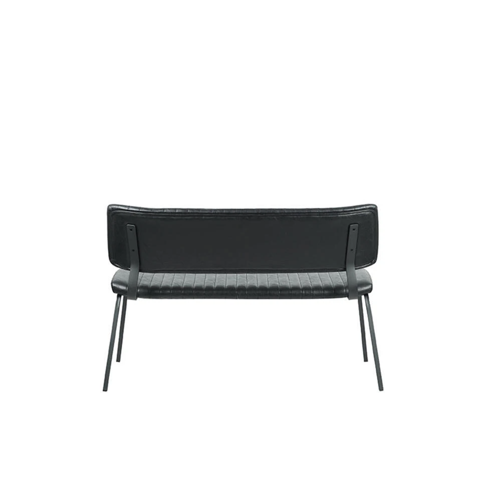 LABEL51 Eetkamerbank Gusto - Zwart - PU-Leder - 120 Cm 5 LABEL51 Eetkamerbank Gusto - Zwart - PU-Leder - 120 Cm - Afbeelding 3