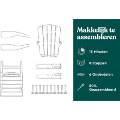 Keter Troy Adirondack Tuinstoel - Set Van 2 - 85x80x96.5cm - Wit -LeenBakker Winkel 6f4d1cdba9f44e3294f728204e8a3238