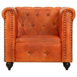VidaXL Fauteuil Chesterfield-stijl Echt Leer Tan -LeenBakker Winkel 6f8c24e6eb6742fd986b331c25cc40d5