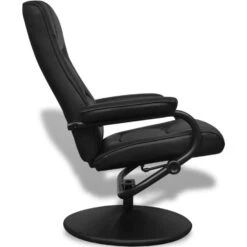 VidaXL Tv-fauteuil Met Voetenbankje Kunstleer Zwart -LeenBakker Winkel 7045e183e0de44c1a462c4df86180e5c