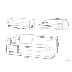 Beliani Driezitsbank - EKSJO Groen Fluweel -LeenBakker Winkel 70b1bc6eda7e4363b4cf06c86bf0c92a 2