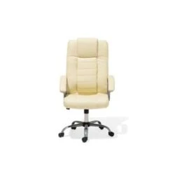Beliani Bureaustoel COMFORT - Beige Kunstleer 8 Beliani Bureaustoel COMFORT - Beige Kunstleer -LeenBakker Winkel 70e26f248bda4d33a5746852e692b2fa