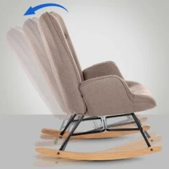 CLP Schommelstoel Sanka Stof - Taupe -LeenBakker Winkel 7105e80cd1b04f68be76a8561645ca9f