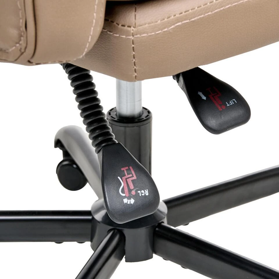 SERENE - Bureaustoel - Bruin - Kunstleer 13 SERENE - Bureaustoel - Bruin - Kunstleer - Afbeelding 11