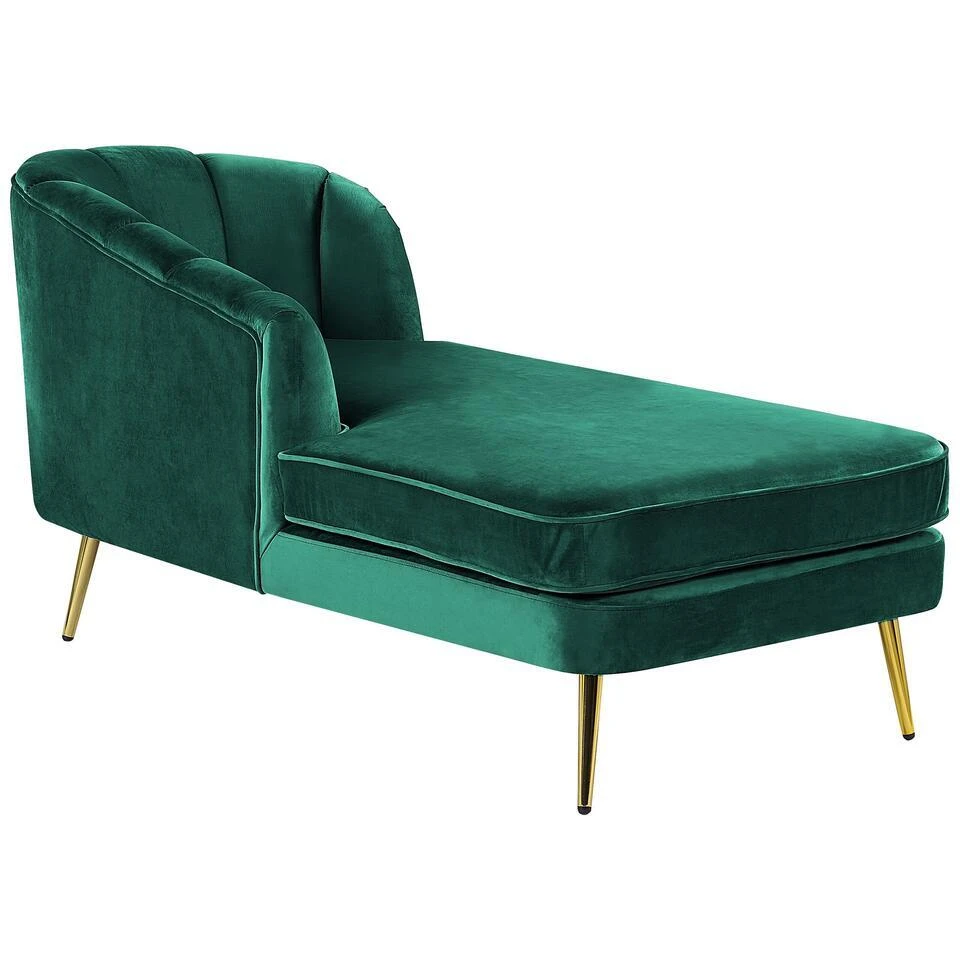 ALLIER - Chaise Longue - Groen - Rechterzijde - Fluweel 7 ALLIER - Chaise Longue - Groen - Rechterzijde - Fluweel - Afbeelding 5
