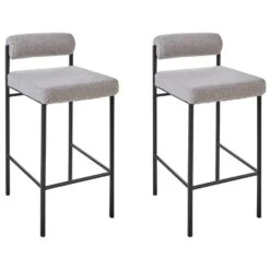 AMAYA - Barkruk Set Van 2 - Grijs - Polyester 16 AMAYA - Barkruk Set Van 2 - Grijs - Polyester -LeenBakker Winkel 719b56d4539d4c2d95f6b1ccf08cdc44