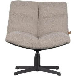 WOOOD Vinny Draaifauteuil - Bouclé - Zand - 80x75x75 -LeenBakker Winkel 71da295aec5f49f0ac763e96c9578b76