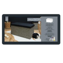 Home Deco Poefje - Opbergbox - Donkerbruin/zwart - 76 X 38 Cm -LeenBakker Winkel 72054a70c2704ed78f83b92dea1437ed