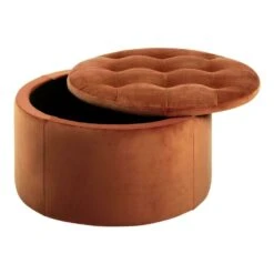 Sohome Poef Takeesha - Velvet - Koper -LeenBakker Winkel 726f013ec46544e5a2274564781c3fcf