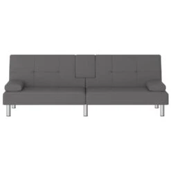 VidaXL - Slaapbank Met Bekerhouders - Grijs - Kunstleer 20 VidaXL - Slaapbank Met Bekerhouders - Grijs - Kunstleer -LeenBakker Winkel 72815e1eafe84496a71fcdef24278774