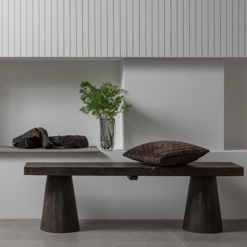 WOOOD Clyde Bankje - Hout - Donkerbruin - 45x150x30 7 WOOOD Clyde Bankje - Hout - Donkerbruin - 45x150x30 - Afbeelding 5