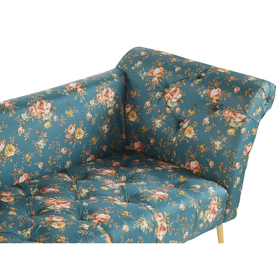 NANTILLY - Chaise Longue - Blauw - Symmetrisch - Fluweel 10 NANTILLY - Chaise Longue - Blauw - Symmetrisch - Fluweel - Afbeelding 8