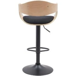 CLP Set Van 2 Barkruk Kingston Mat Zwart Frame - Stof - Natura/zwart -LeenBakker Winkel 7459c24b6ad64ef69ea5548051d2c810