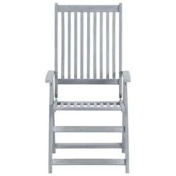 VidaXL Tuinstoelen 2 St Verstelbaar Massief Acaciahout Grijs -LeenBakker Winkel 74672dc1b00d4da6bbfccdd712eb0f00