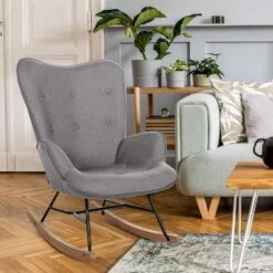 CLP Schommelstoel Sanka Stof - Grijs -LeenBakker Winkel 74db4c9b4c5b4183a8bc9e3fa75b4778