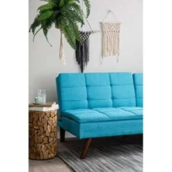 Beliani Driezitsbank - RONNE Blauw Polyester -LeenBakker Winkel 755917a5b3af4865a916af423d16df24