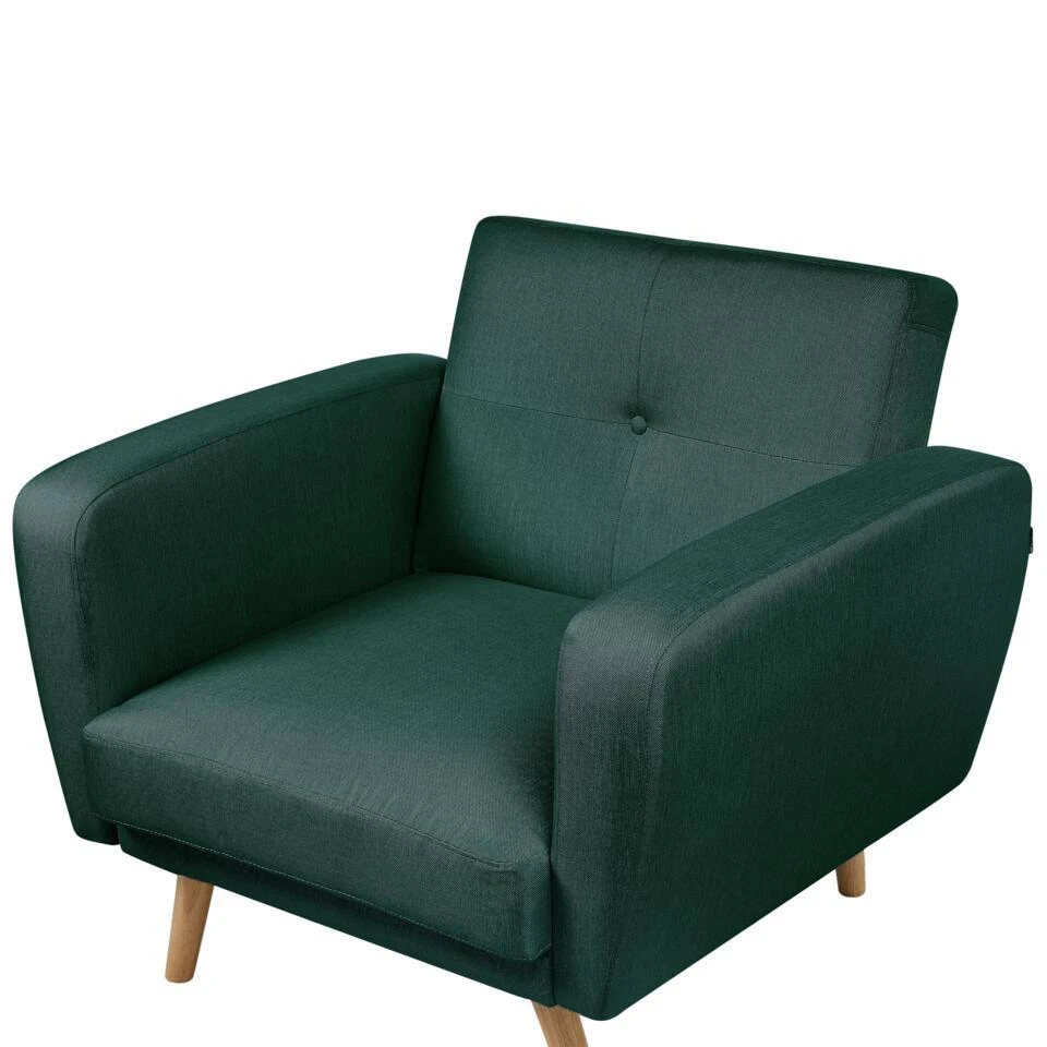 FLORLI - Fauteuil - Groen - Polyester 12 FLORLI - Fauteuil - Groen - Polyester - Afbeelding 10