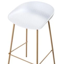 VENLO - Set Van 4 Barstoelen - Wit - Synthetisch Materiaal -LeenBakker Winkel 772a67a6c2e94275b22f8b6e8683d567