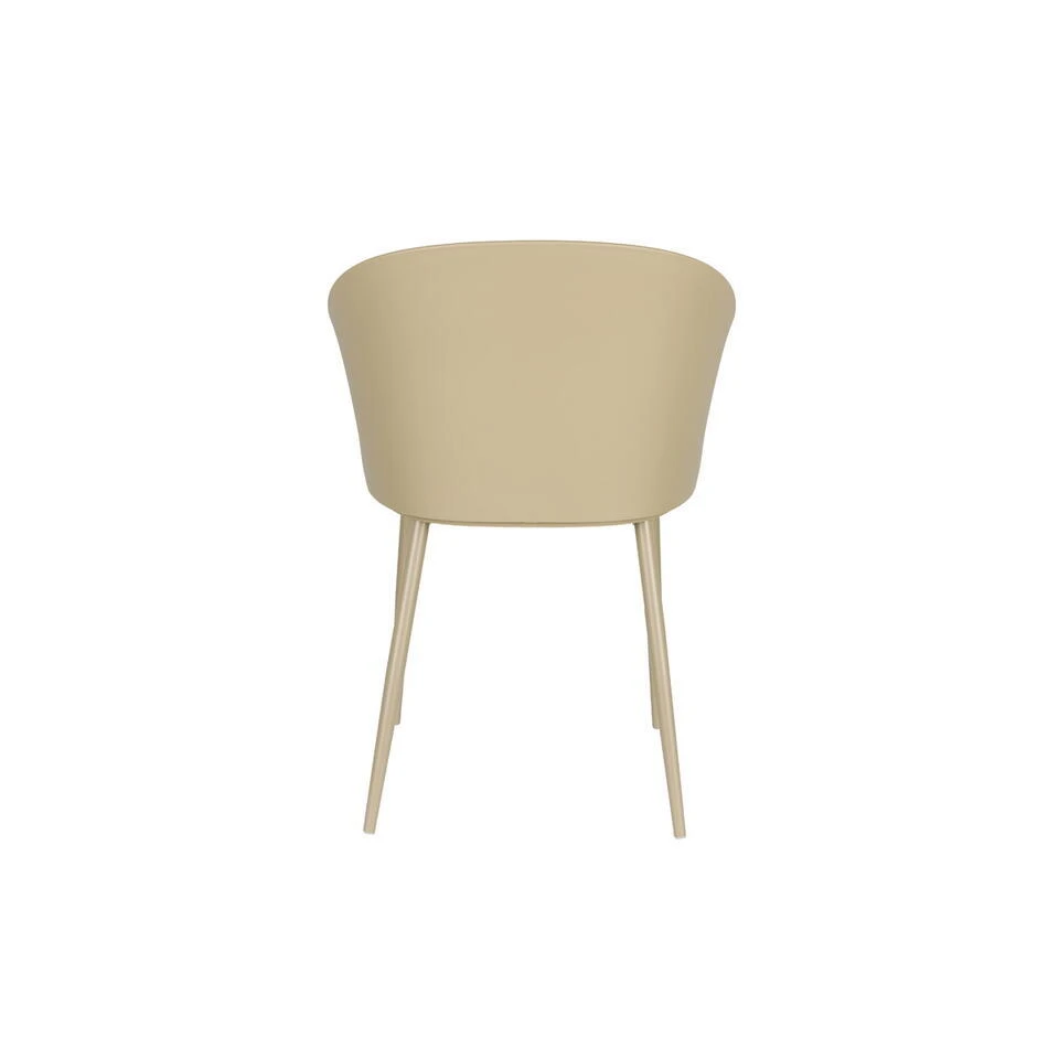 Eetkamerstoel Beige - Staal - Zitdiepte 44cm - 57x54x81cm - Gigi - Set Van 2 7 Eetkamerstoel Beige - Staal - Zitdiepte 44cm - 57x54x81cm - Gigi - Set Van 2 - Afbeelding 5
