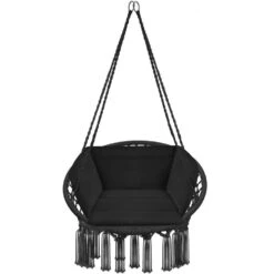 Tectake Hangstoel Grazia, Zwart -LeenBakker Winkel 773af20e34914836ab0541ddbb3a51bf