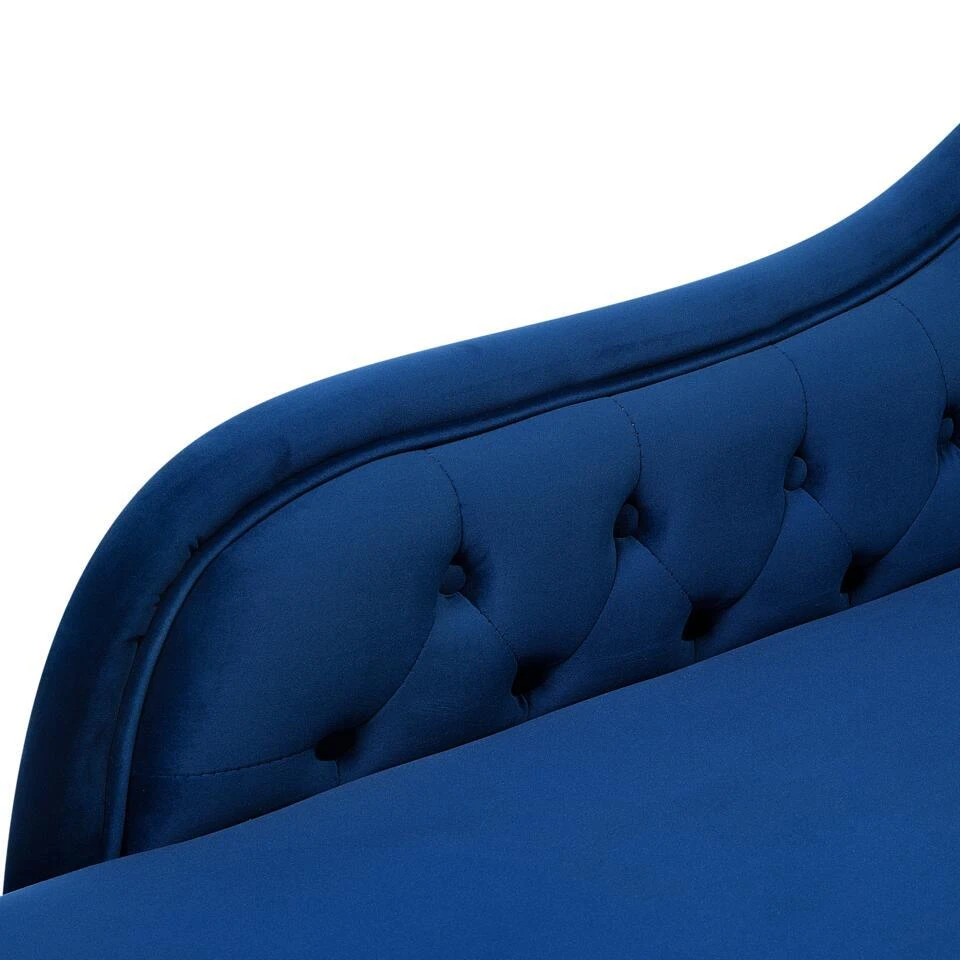 NIMES - Chaise Longue - Blauw - Rechterzijde - Fluweel 12 NIMES - Chaise Longue - Blauw - Rechterzijde - Fluweel - Afbeelding 10