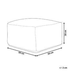 CHILAR - Poef - Beige - 50 X 50 X 30 Cm - Katoen -LeenBakker Winkel 77c6a56770ef4b3dacb0ffa78cebe748