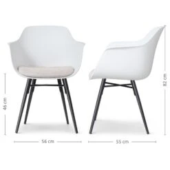 Nolon Nena-Liz Eetkamerstoel Wit - Beige - Zwarte Houten Poten 14 Nolon Nena-Liz Eetkamerstoel Wit - Beige - Zwarte Houten Poten -LeenBakker Winkel 77c91eb5a4a446dfa85447fcf0ff1d1c