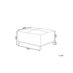 Beliani Ottomaan OSLO - Beige Leer -LeenBakker Winkel 7803c925d1634bf9845905a804747b8c