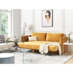 Beliani Driezitsbank - EKSJO Geel Fluweel 9 Beliani Driezitsbank - EKSJO Geel Fluweel -LeenBakker Winkel 780a109bf8d841eca1bfd955be535dbe