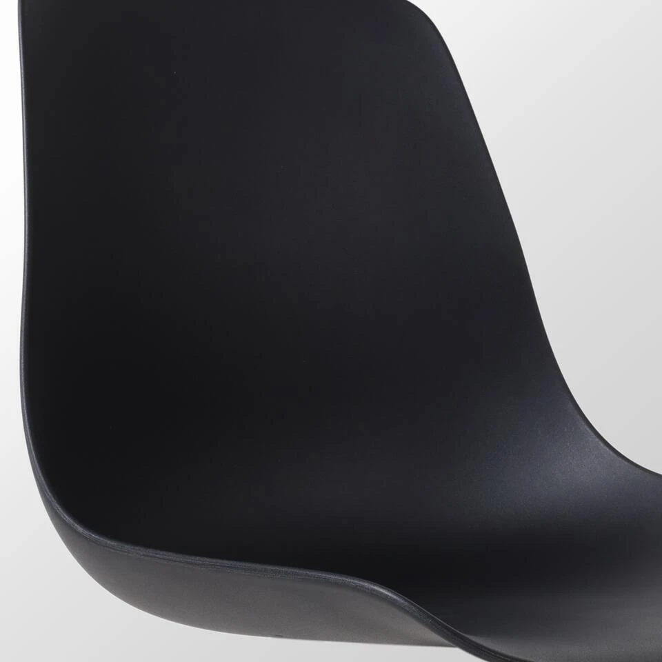 Nolon Nena-Pip Eetkamerstoel Zwart - Kunststof - Houten Poten 5 Nolon Nena-Pip Eetkamerstoel Zwart - Kunststof - Houten Poten - Afbeelding 3