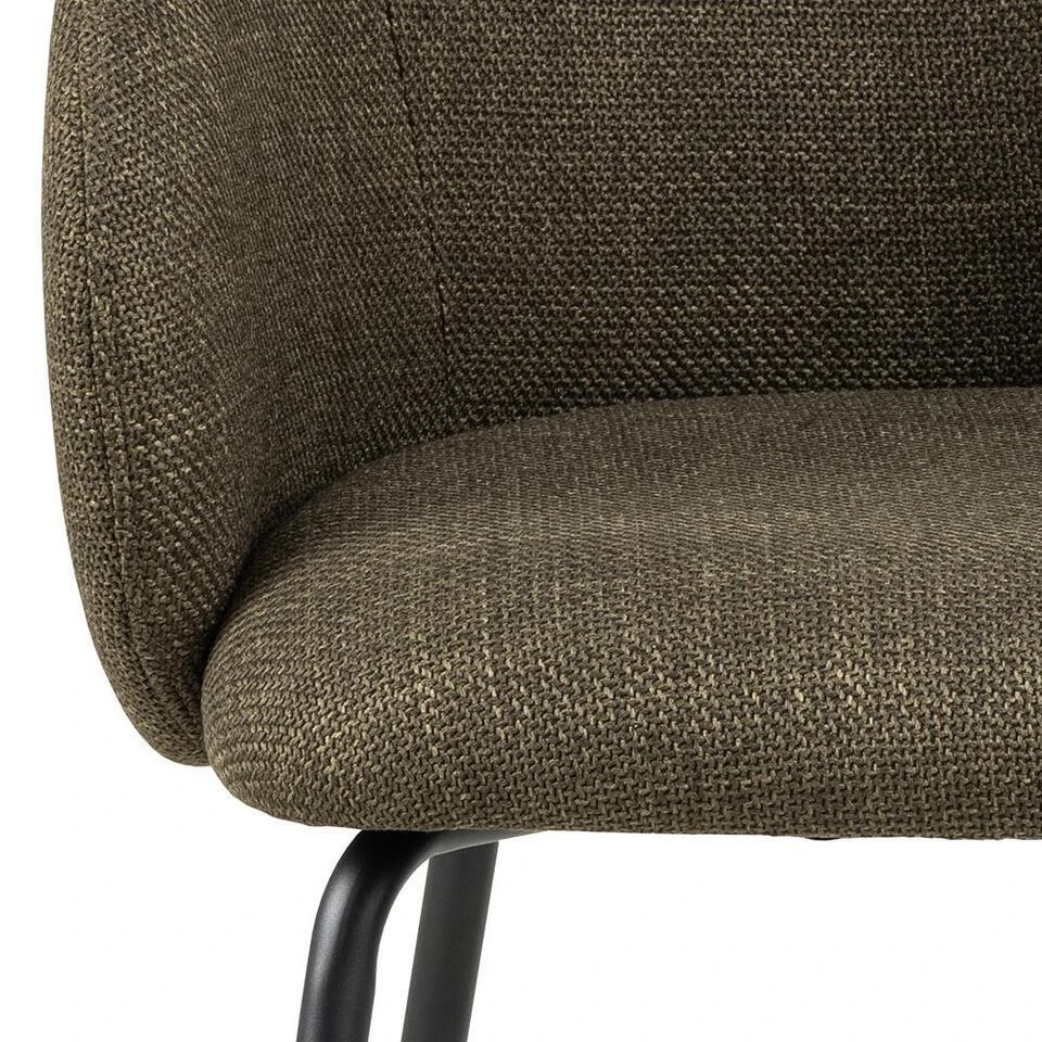 Eetkamerstoel Groen - Zithoogte 48cm - 56x55x80,5cm - Skive - Set Van 2 8 Eetkamerstoel Groen - Zithoogte 48cm - 56x55x80,5cm - Skive - Set Van 2 - Afbeelding 6