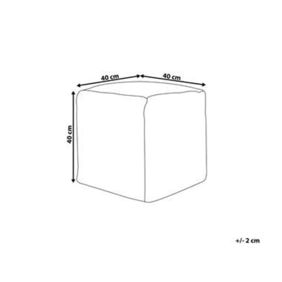 HIRRI - Poef - Lichtgrijs - Katoen 10 HIRRI - Poef - Lichtgrijs - Katoen - Afbeelding 8