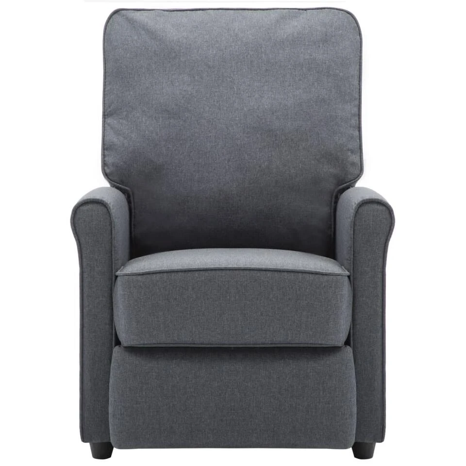 VidaXL Televisiefauteuil Stof Donkergrijs Fauteuil Tv-Stoel Leunstoel Zetel 4 VidaXL Televisiefauteuil Stof Donkergrijs Fauteuil Tv-Stoel Leunstoel Zetel - Afbeelding 2