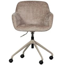 WOOOD Morros Bureaustoel - Polyester - Taupe - 88x57x60 -LeenBakker Winkel 7b03b90180724abf8429757cba0ebd93