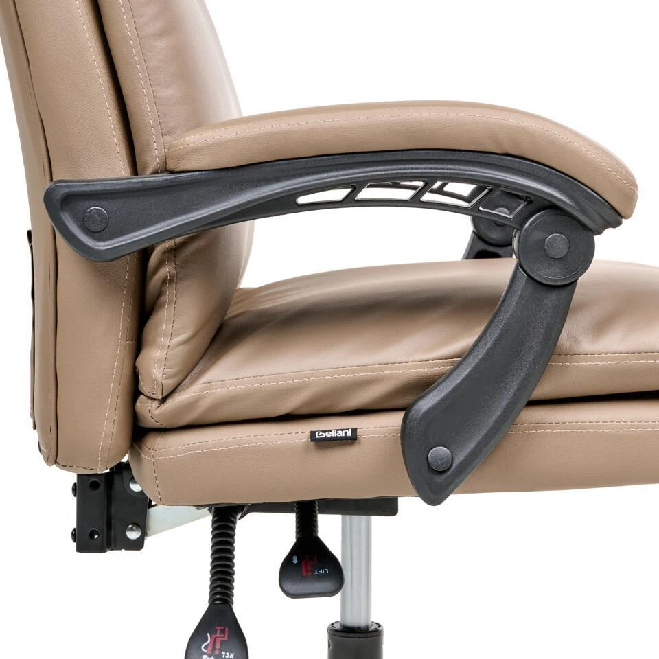 SERENE - Bureaustoel - Bruin - Kunstleer 10 SERENE - Bureaustoel - Bruin - Kunstleer - Afbeelding 8