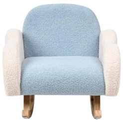 SKARE - Schommelstoel Voor Kinderen - Lichtblauw - Bouclé -LeenBakker Winkel 7ba1a0ba056542739c32e89db999c536