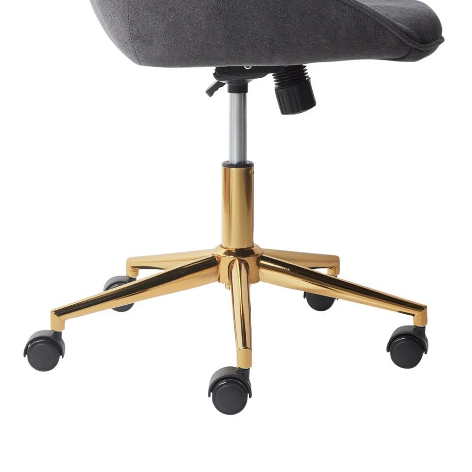 BARDSDALE - Bureaustoel - Donkergrijs - Fluweel 11 BARDSDALE - Bureaustoel - Donkergrijs - Fluweel - Afbeelding 9