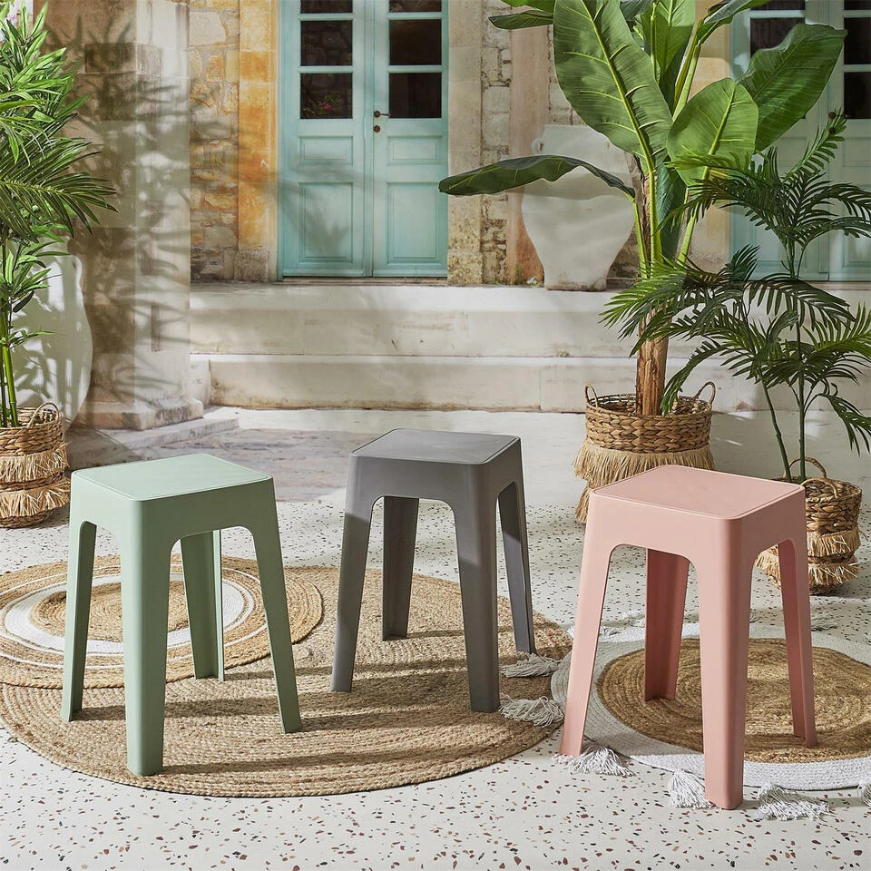 Home Deco Factory Zit Krukje/stoel - Groen - D34 X H47 Cm 6 Home Deco Factory Zit Krukje/stoel - Groen - D34 X H47 Cm - Afbeelding 4