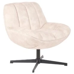 LIA - Fauteuil Met Hocker - Beige - Fluweel -LeenBakker Winkel 7cc0ddf11db3473cab6325c1ab0ac849