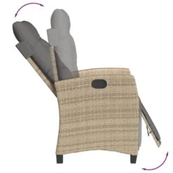 VidaXL - Tuinstoel Verstelbaar Met Voetensteun - Beige - Poly Rattan -LeenBakker Winkel 7ce994292b734144ab06af76c6c7d31a