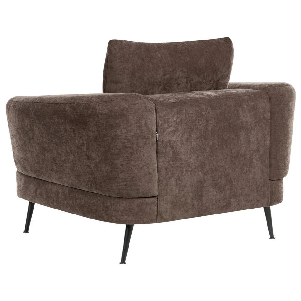 KJAER - Fauteuil - Donkerbruin - Chenille 8 KJAER - Fauteuil - Donkerbruin - Chenille - Afbeelding 6