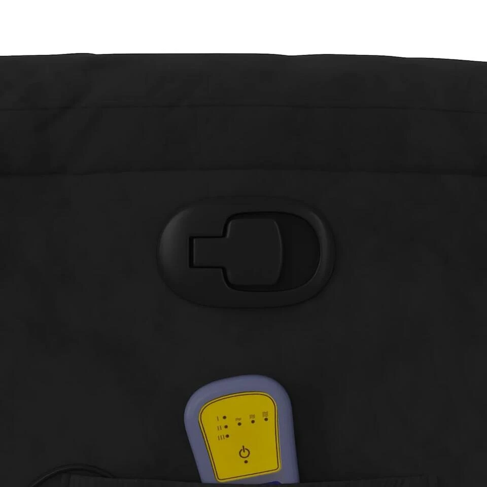 VidaXL - Massagestoel - Zwart - Microvezel 13 VidaXL - Massagestoel - Zwart - Microvezel - Afbeelding 11