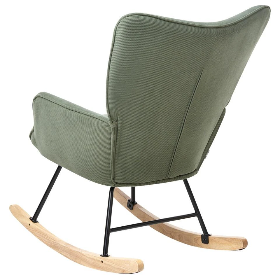 ARSET - Schommelstoel - Donkergroen - Bouclé 10 ARSET - Schommelstoel - Donkergroen - Bouclé - Afbeelding 8