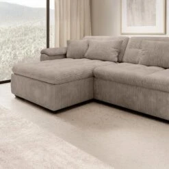 Meubella - Hoekbank Nicoreta - Bruin Ribstof - Links 11 Meubella - Hoekbank Nicoreta - Bruin Ribstof - Links -LeenBakker Winkel 7e25adfe58a8424788001d64f54005a2