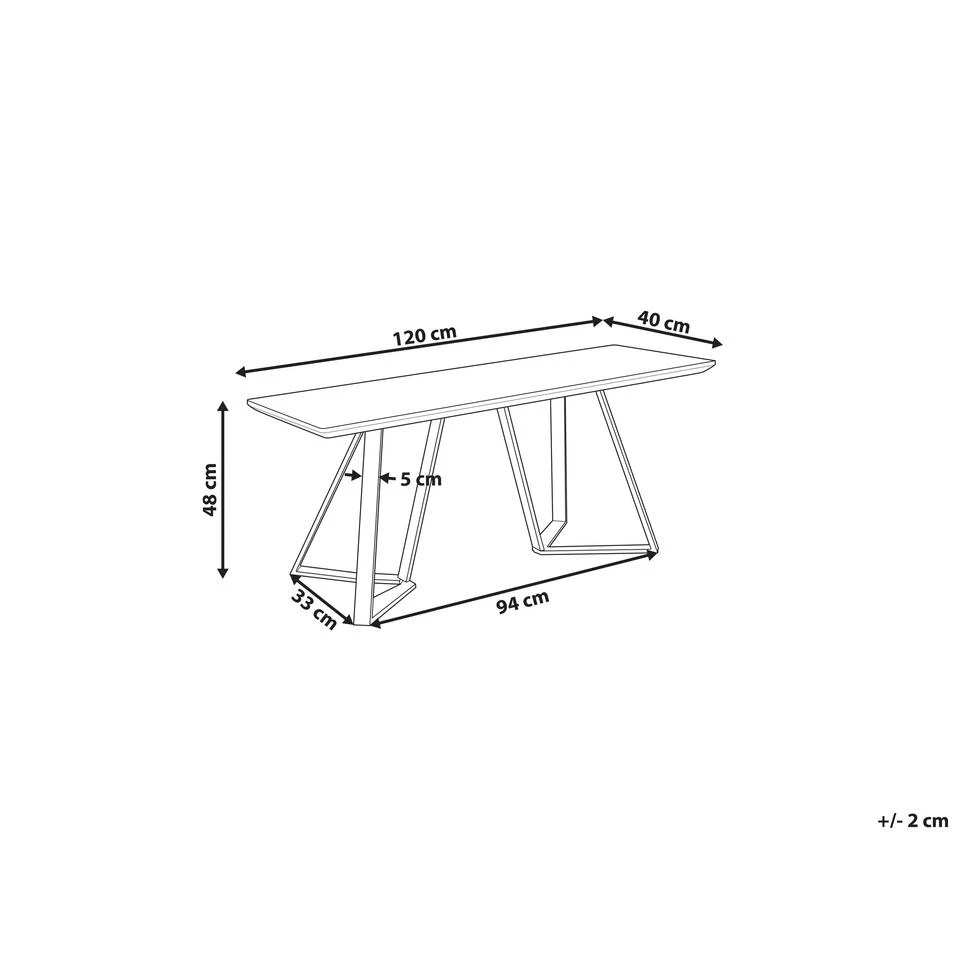Beliani Hocker UPTON - Lichte Houtkleur Mdf, Metaal 5 Beliani Hocker UPTON - Lichte Houtkleur Mdf, Metaal - Afbeelding 3
