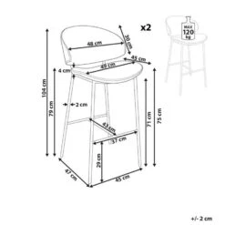 KIANA - Barkruk Set Van 2 - Bruin - Kunstleer -LeenBakker Winkel 7f6e884c4d4649b9add2e656a019110b 1