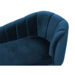 ALLIER - Chaise Longue - Blauw - Rechterzijde - Fluweel -LeenBakker Winkel 7f84de3ee96c4495b33b4583e72c1eed