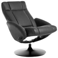 APATE - Relaxfauteuil Met Voetenbank - Zwart - Veganistisch Leer -LeenBakker Winkel 7fafb5217eaa477dbde5ba5b6af0cdf8