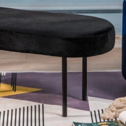 Metalen Bank Met Zwarte Fluwelen Bekleding -LeenBakker Winkel 801af5d73274421ca6a80ce121b66a96